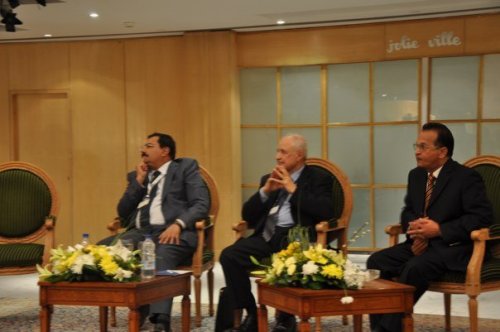 Mr. Abdul Waheed Khan, UNESCO’s Assistant Director-General for Communication and Information, Mr. Talal Abu Ghazaleh, the Chairman of the UN Global Alliance for ICT and Development and H.E. Tarek Kamel, the Minister of Communication and Information of Egypt.